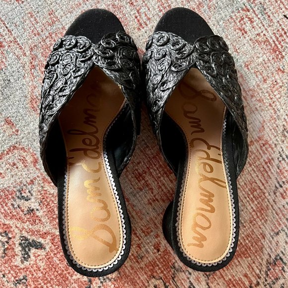 Sam Edelman black leather summer/fall sandals, EUC, worn ONCE, GREAT FIND! - Picture 2 of 5